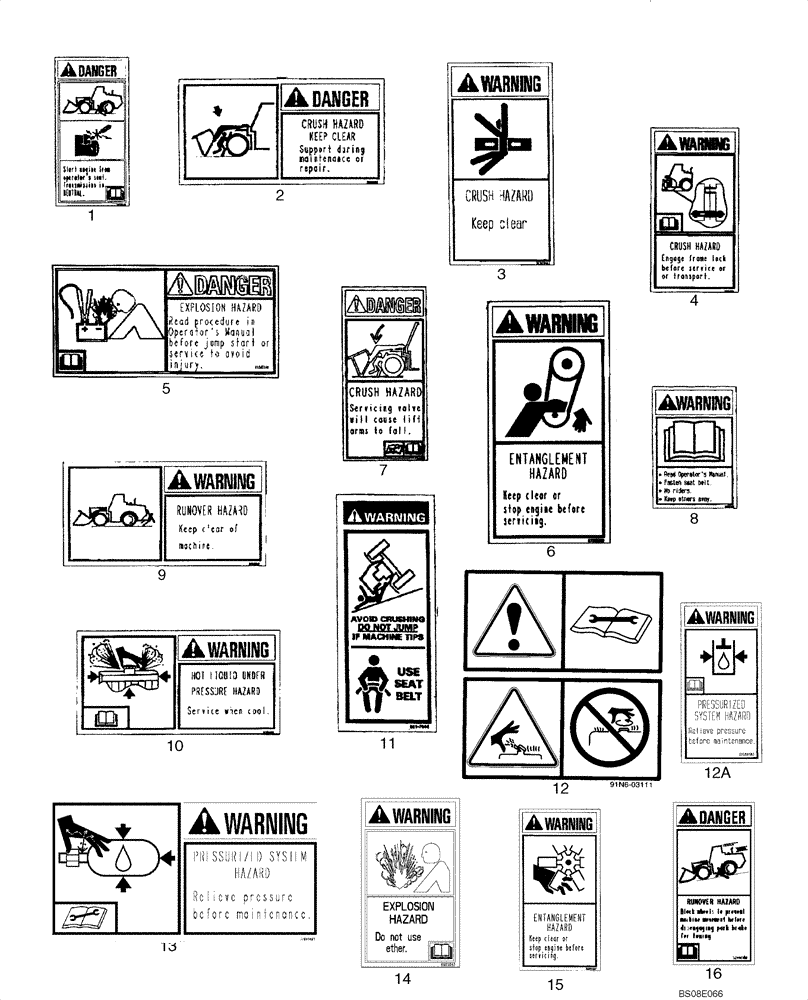 Схема запчастей Case 1221E - (09-43[01]) - DECALS, ENGLISH (87745534) (09) - CHASSIS/ATTACHMENTS