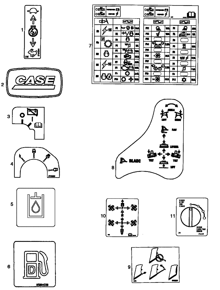 Схема запчастей Case 650L - (90.108.02) - DECALS (90) - PLATFORM, CAB, BODYWORK AND DECALS