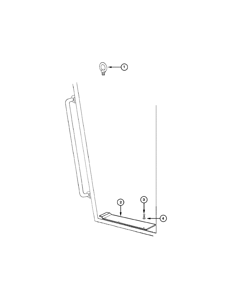 Схема запчастей Case 865 VHP - (09-062[01]) - CAB - HAND RAIL AND HOOK (09) - CHASSIS