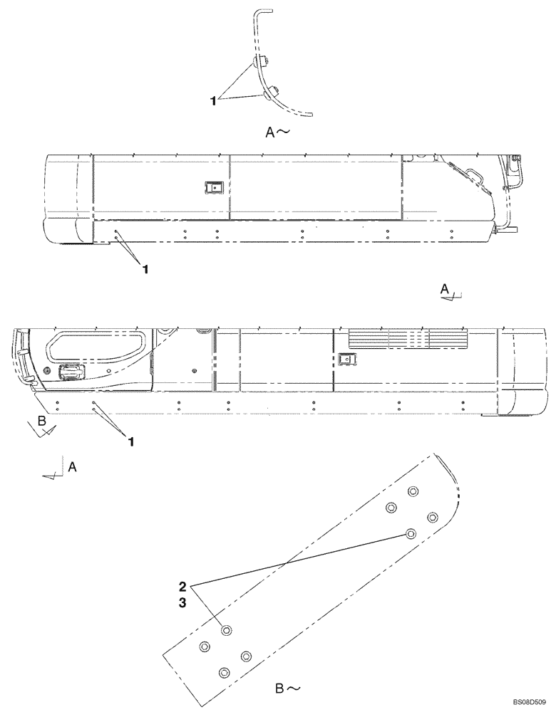 Схема запчастей Case CX470B - (09-03) - UPPERSTRUCTURE CHASSIS (09) - CHASSIS