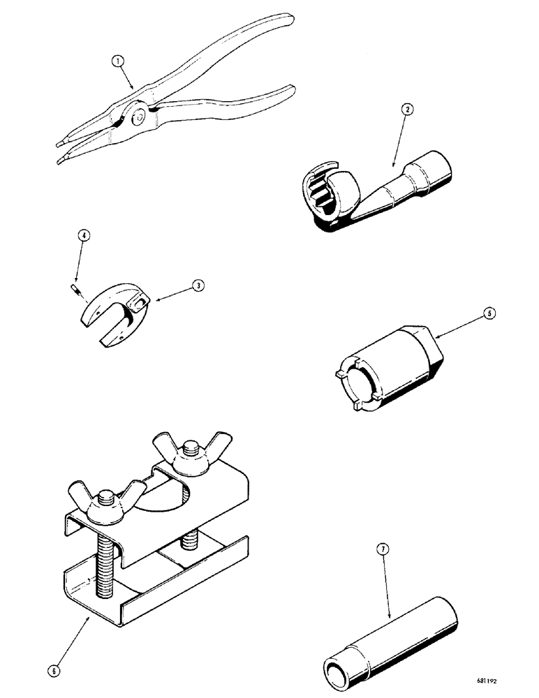 Схема запчастей Case 680CK - (258) - TOOLS (89) - TOOLS