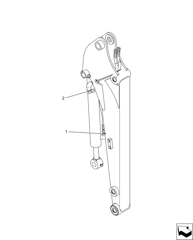 Схема запчастей Case CX17B - (03-010) - HYD LINES, CYLINDER - BUCKET (35) - HYDRAULIC SYSTEMS