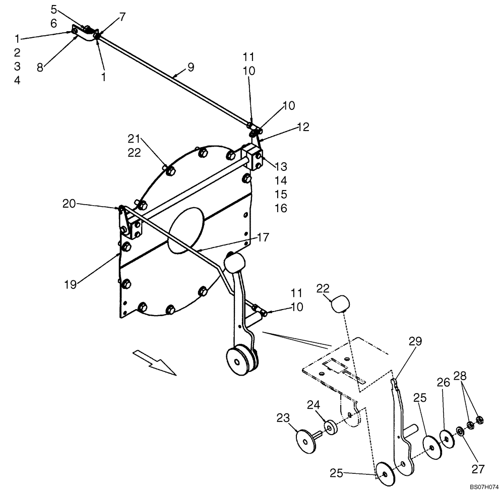 Схема запчастей Case SV185 - (10.220.01[01]) - CONTROLS - THROTTLE (10) - ENGINE