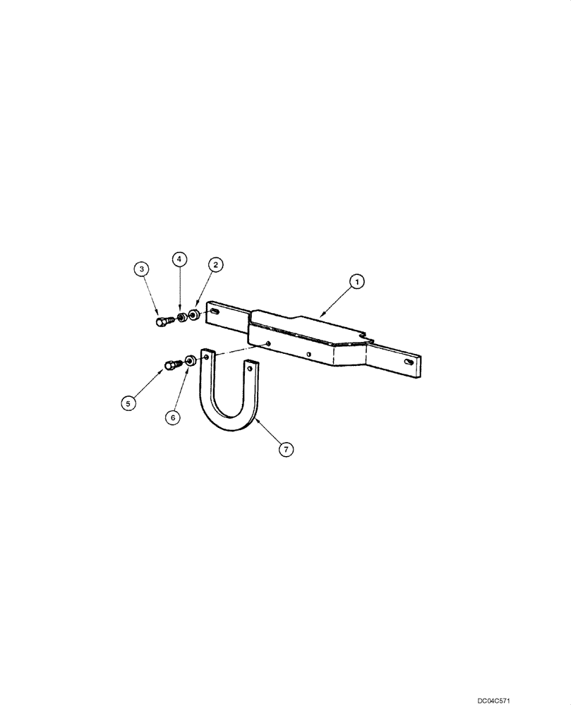 Схема запчастей Case 845 - (09.06[00]) - PROPELLER SHAFT GUARD - ASSEMBLY (09) - CHASSIS