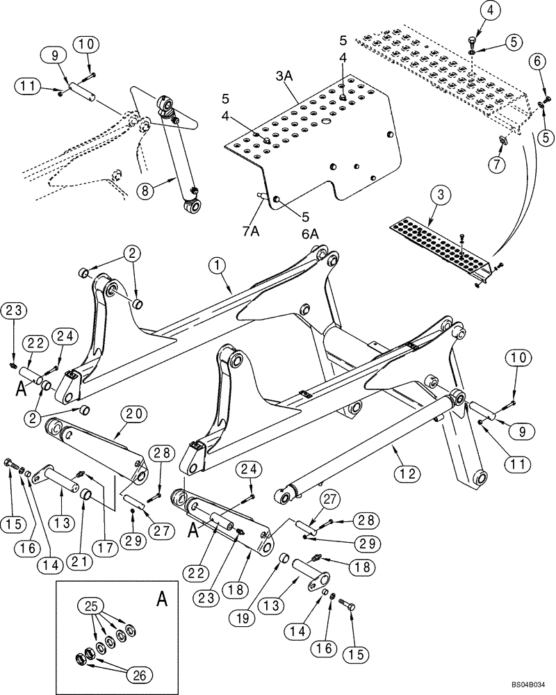 Схема запчастей Case 435 - (09-01) - FRAME - LOADER LIFT (09) - CHASSIS