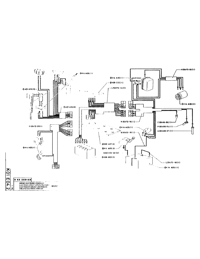 Схема запчастей Case LC80M - (079) - ELECTRICAL CIRCUIT (UPPERSTRUCTURE) 