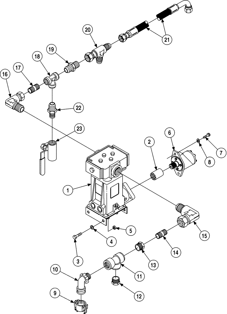 Схема запчастей Case 6010 - (09-23) - FLUID SYSTEM - DRILL (89) - TOOLS