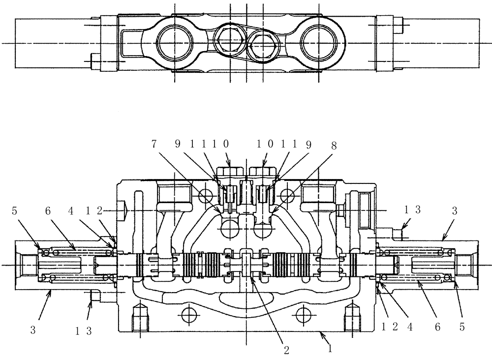 Схема запчастей Case CX50B - (HC012) - VALVE ASSEMBLY, CONTROL (BUCKET) (35) - HYDRAULIC SYSTEMS