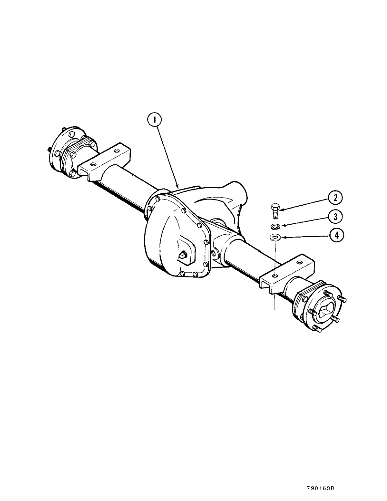 Схема запчастей Case FH4 - (1-08) - AXLE INSTALLATION (23) - FOUR WHEEL DRIVE SYSTEM