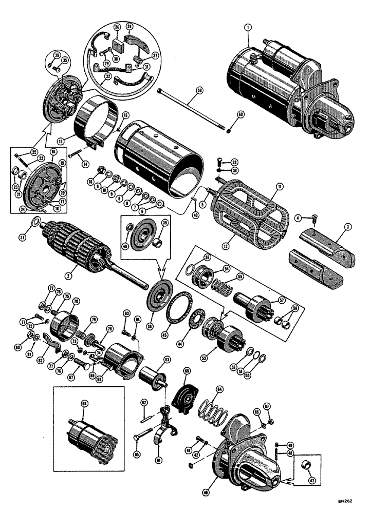 Схема запчастей Case 310E - (032) - G44881 STARTER - DIESEL (06) - ELECTRICAL SYSTEMS