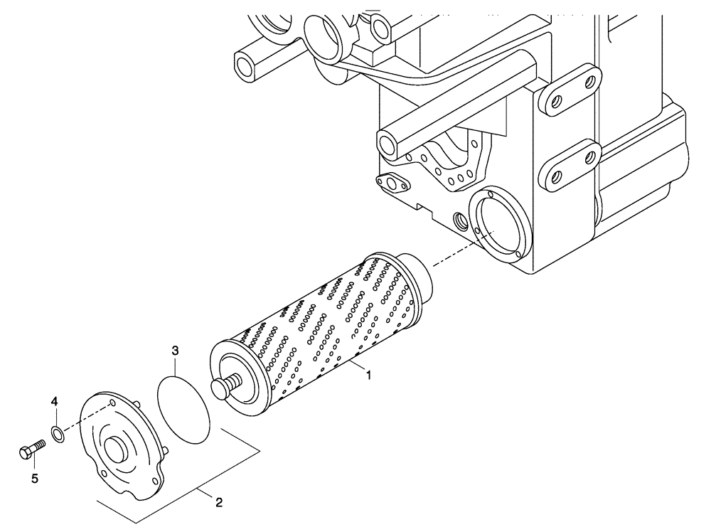 Схема запчастей Case 330 - (18A00010583[01]) - TRANSMISSION - FILTER (03) - Converter / Transmission