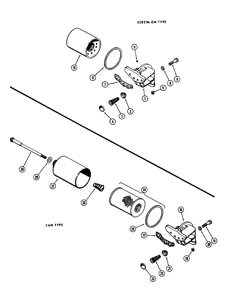 Схема запчастей Case W8B - (037A) - OIL FILTER, (377) SPARK IGNITION ENGINE, SCREW-ON TYPE, 1ST USED ENG. SN. 2207574 (01) - ENGINE