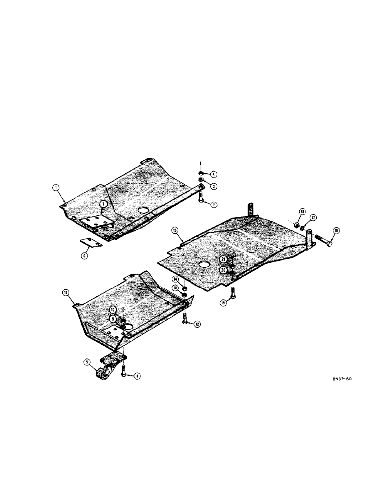 Схема запчастей Case 310D - (072) - PULL HOOK, CRANKCASE GUARD, AND TRANSMISSION GUARD (04) - UNDERCARRIAGE