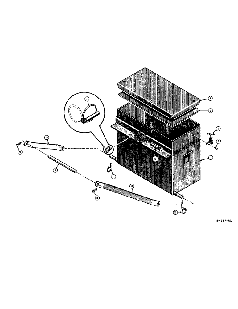 Схема запчастей Case 310D - (110[1]) - REAR WEIGHT BOX (WITH THREE POINT HITCH) (05) - UPPERSTRUCTURE CHASSIS