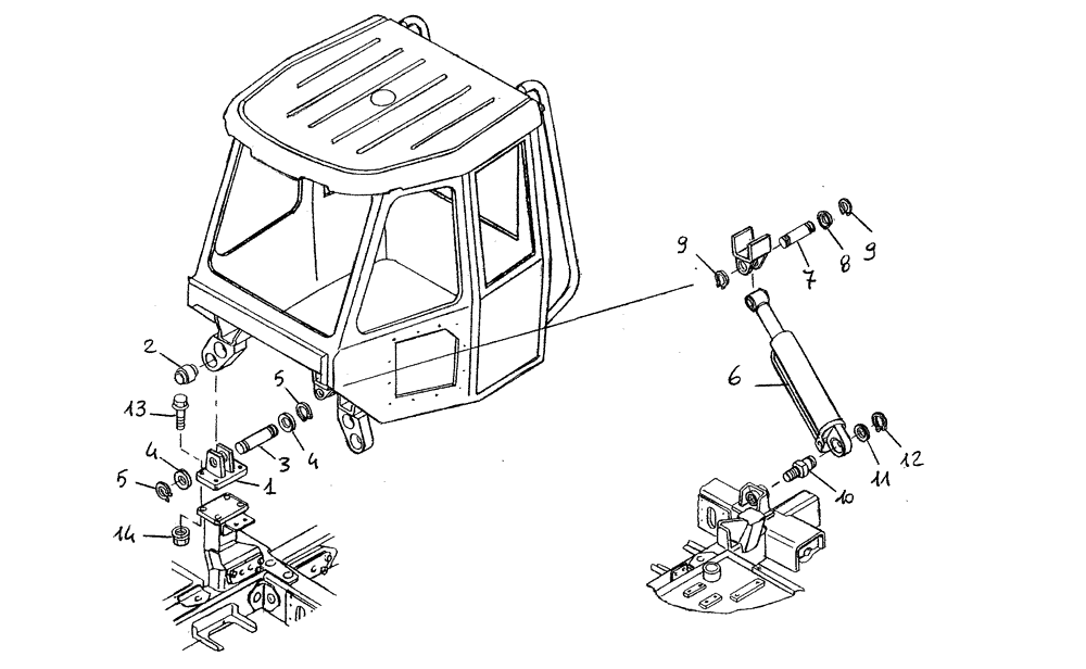 Схема запчастей Case 335 - (52A00000548[001]) - DRIVER CAB INSTALLATION (87447818) (90) - PLATFORM, CAB, BODYWORK AND DECALS