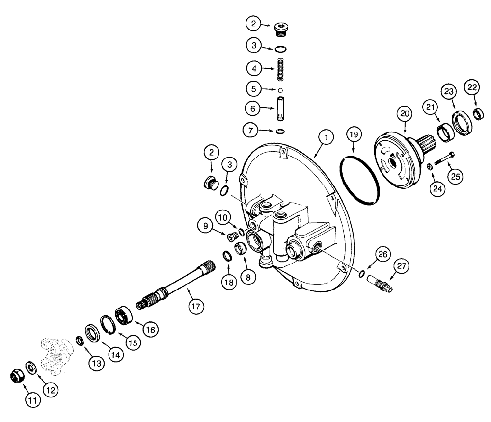 Схема запчастей Case 750H - (06-02) - HOUSING TORQUE CONVERTER (06) - POWER TRAIN