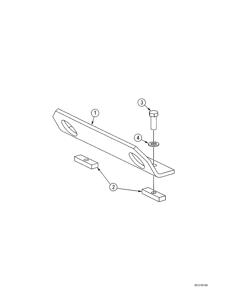 Схема запчастей Case 40XT - (09-27) - CANOPY, ROPS - LIFT HOOK, FRONT (09) - CHASSIS