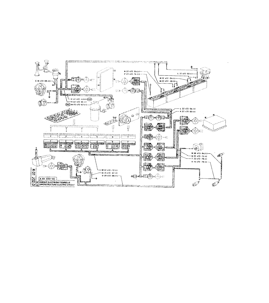 Схема запчастей Case 220 - (229) - UPPERSTRUCTURE ELECTRIC CIRCUIT (06) - ELECTRICAL SYSTEMS