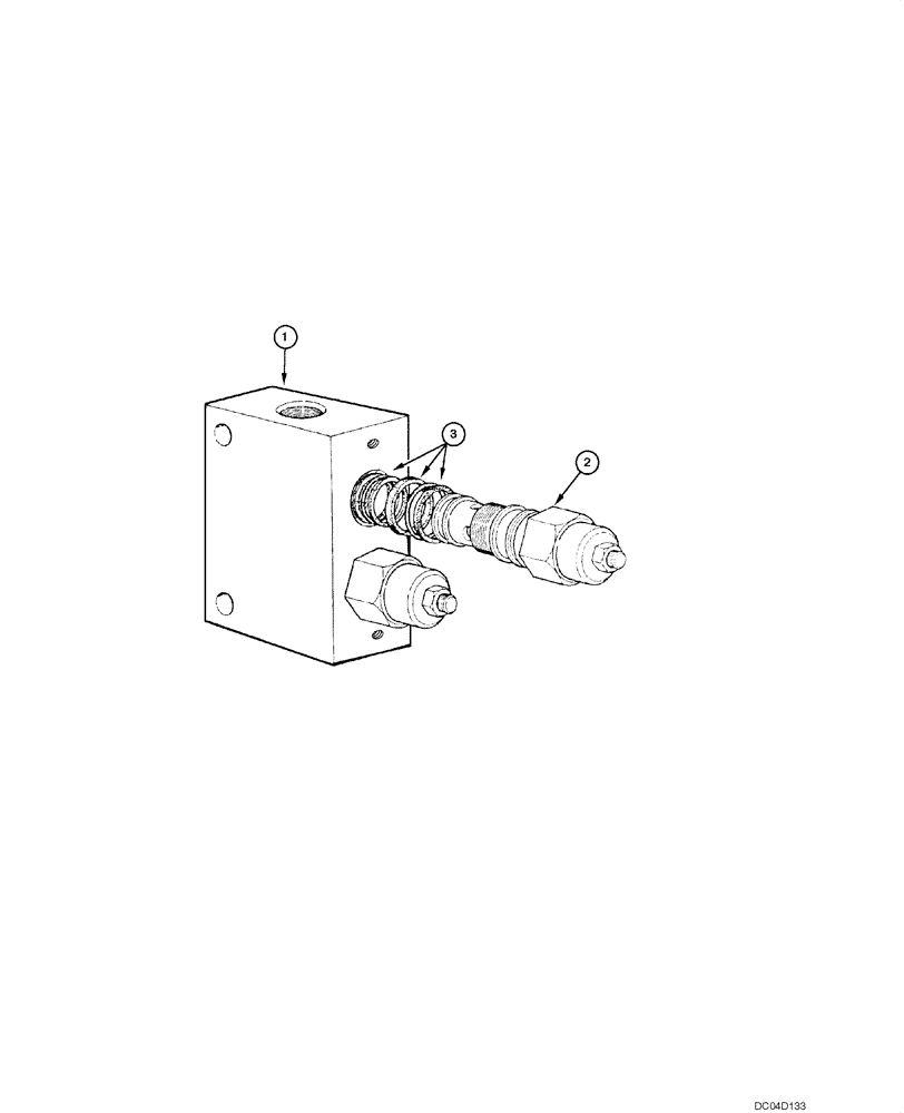 Схема запчастей Case 885 - (08.45[00]) - DISTRIBUTOR - BLADE LIFT VALVE (08) - HYDRAULICS