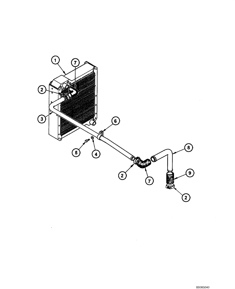 Схема запчастей Case 865 - (02.04[00]) - COOLING SYSTEM - ENGINE (02) - ENGINE