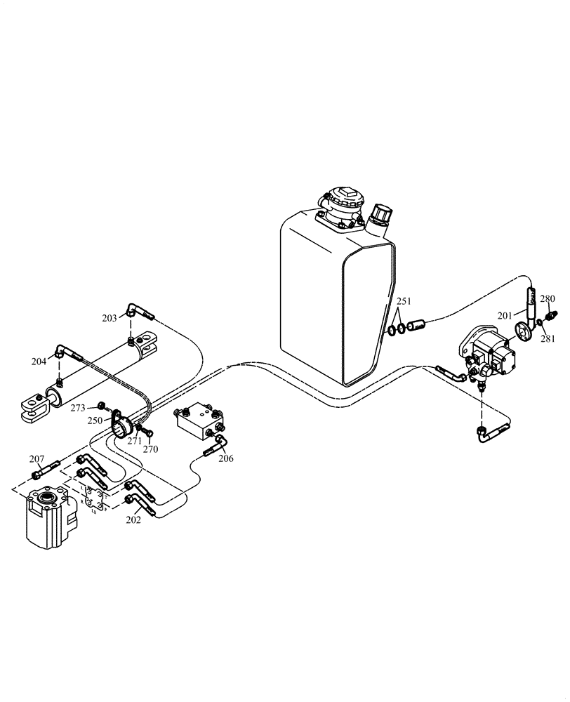 Схема запчастей Case 321E - (20.530 [2991282000]) - HYDRAULIC SYSTEM STEERING MONOBOOM (35) - HYDRAULIC SYSTEMS