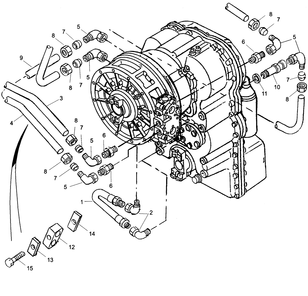 Схема запчастей Case 325 - (1.211/1[32]) - GEARBOX TRANSFORMATION - RETARDER OPTION (03) - Converter / Transmission