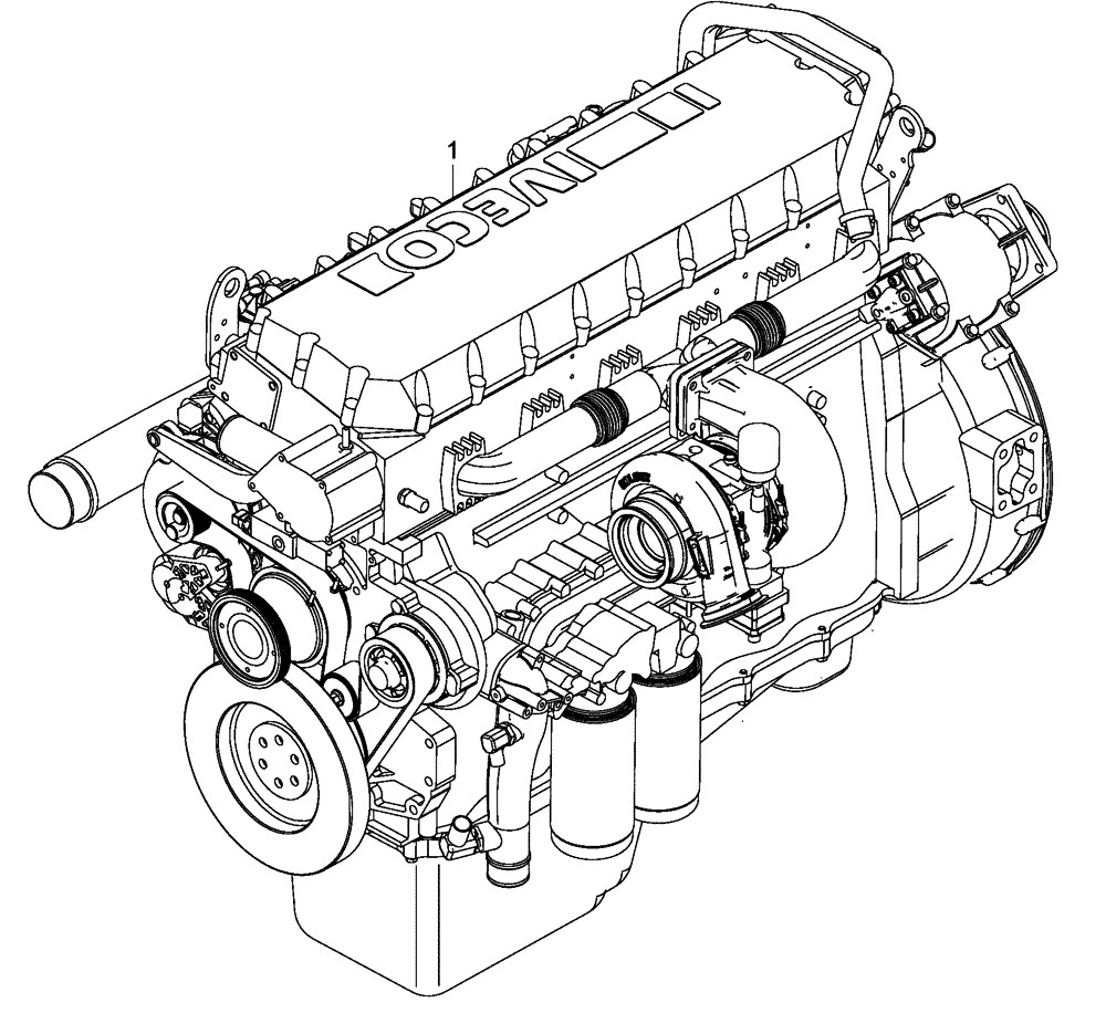 Схема запчастей Case 340 - (01A00000096[001]) - ENGINE (01) - ENGINE