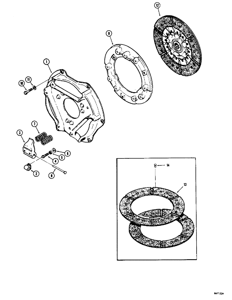 Схема запчастей Case 310G - (098) - CLUTCH (03) - TRANSMISSION