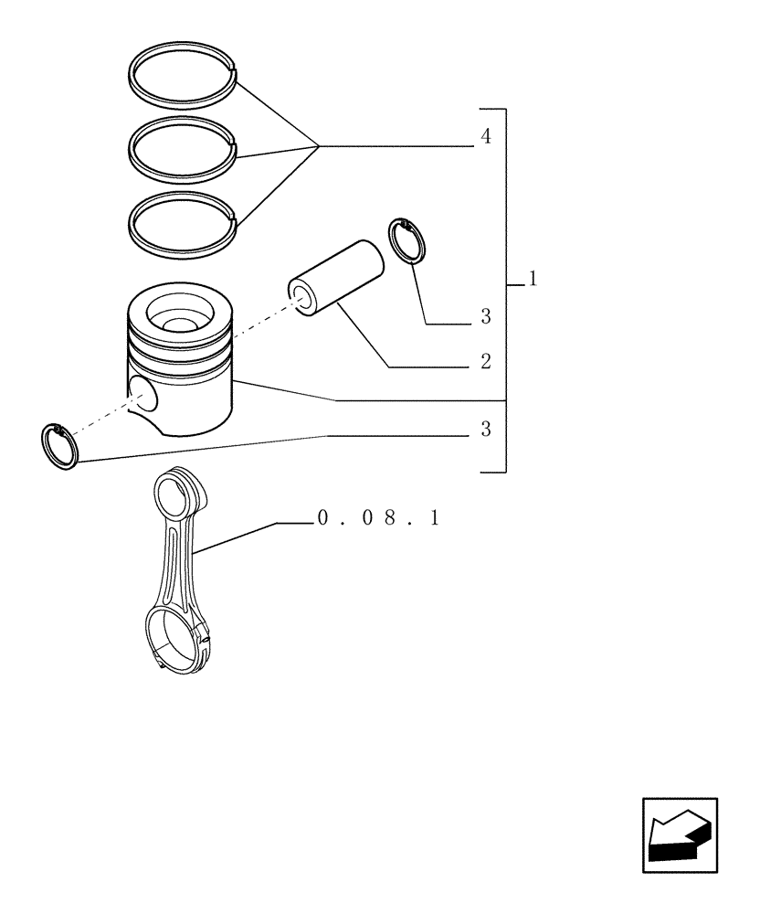 Схема запчастей Case TX842 - (0.08.2[01]) - PISTON - ENGINE (10) - ENGINE