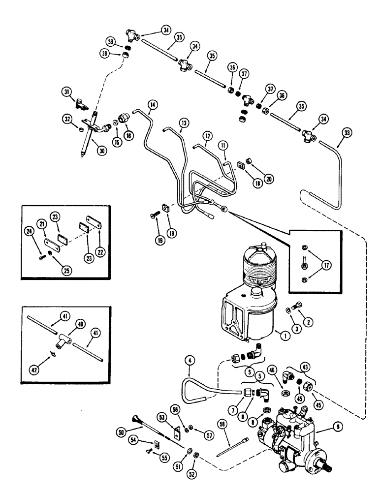 Схема запчастей Case 480CK - (026) - FUEL INJECTION SYSTEM, (188) DIESEL ENGINE, FIRST USED ENGINE SERIAL NUMBER 2627377 