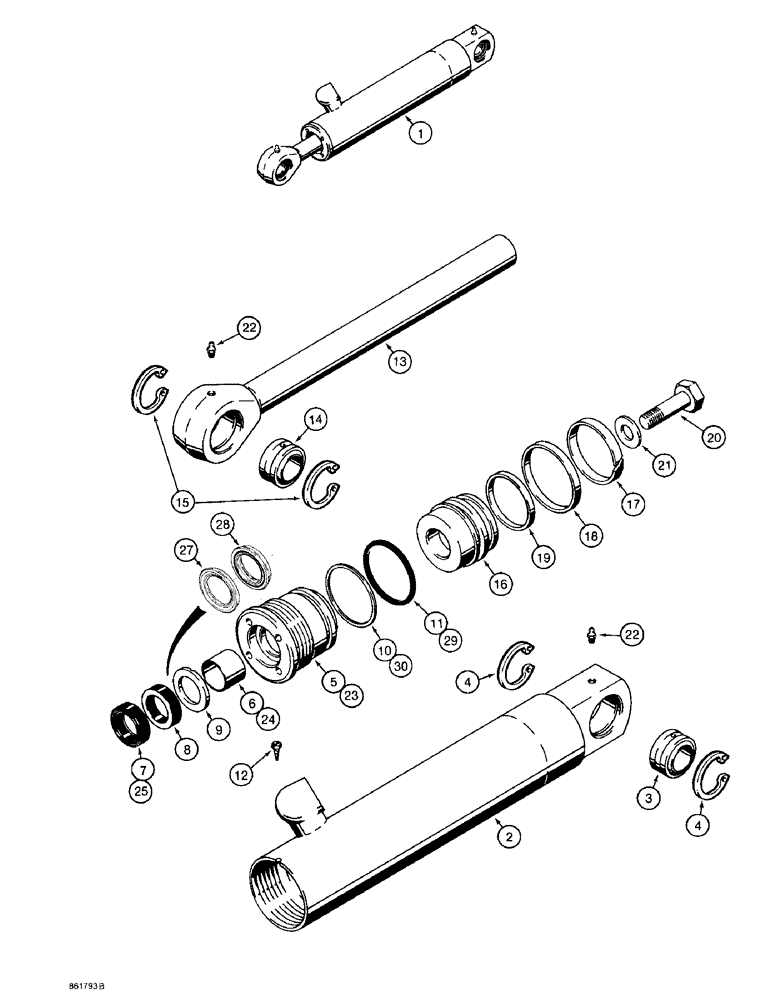 Схема запчастей Case 480F - (8-148) - THREE-POINT HITCH PITCH CYLINDER (08) - HYDRAULICS