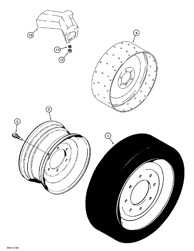 Схема запчастей Case 1838 - (6-20) - TIRES AND WHEELS (06) - POWER TRAIN