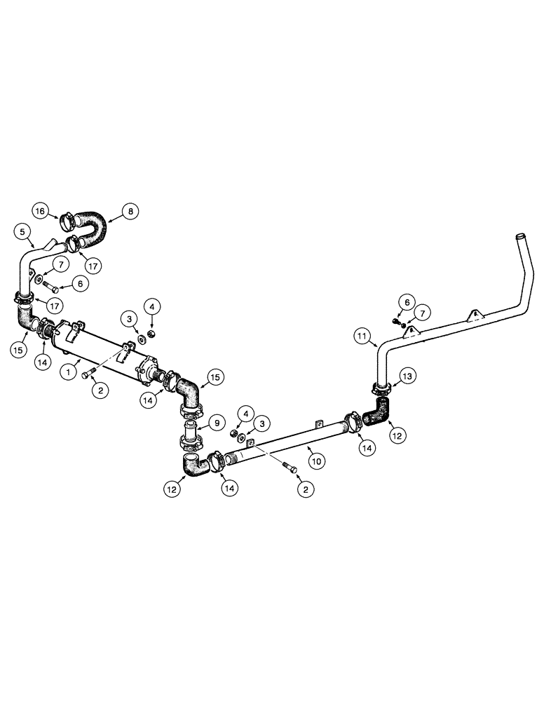 Схема запчастей Case 885 - (06-44[01]) - TRANSMISSION - OIL COOLING SYSTEM (06) - POWER TRAIN