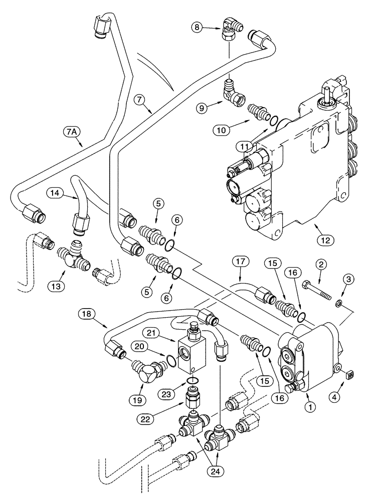 Схема запчастей Case 85XT - (08-06) - HYDRAULICS SELF-LEVELING (08) - HYDRAULICS