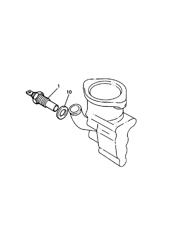 Схема запчастей Case 221B - (2-66) - WATER TEMPERATURE SENDER, 121B (DAH1215912-) / 221B (DAH2215913-) (02) - ENGINE