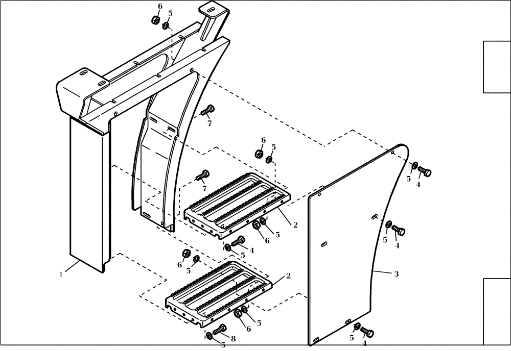 Схема запчастей Case 321D - (01.812[003]) - STEPS COMPLETE RIGHT-HAND (S/N 591052-591064) No Description