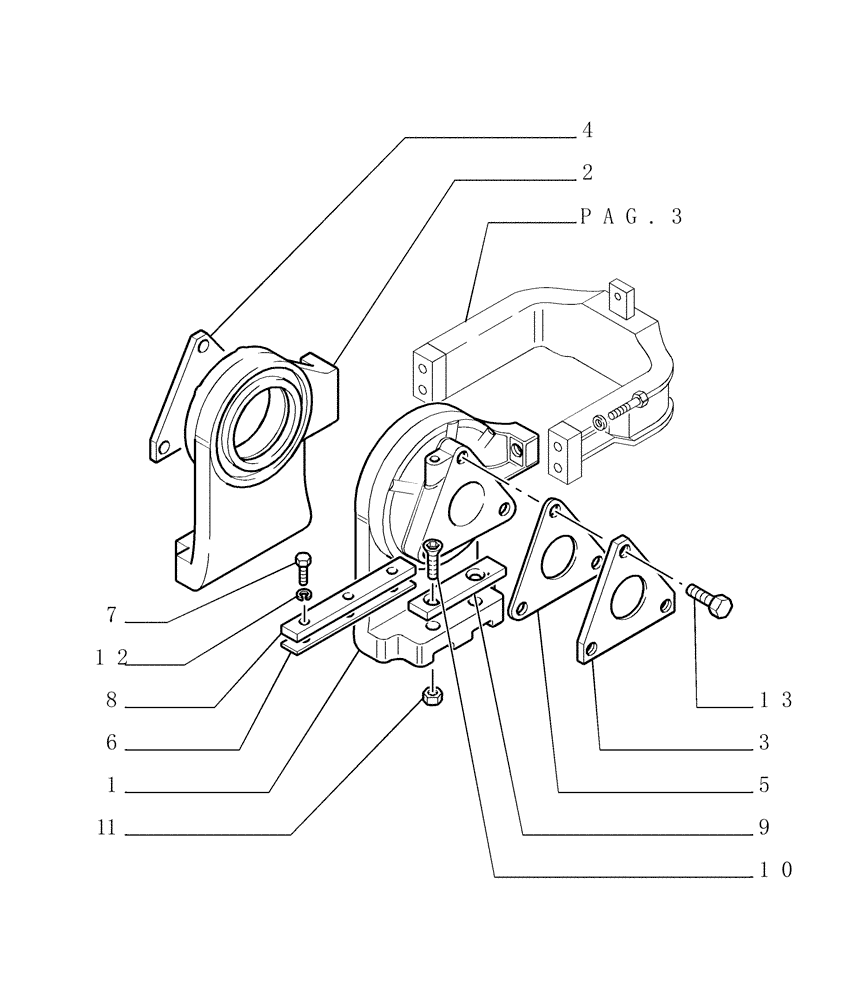 Схема запчастей Case 1850K LT - (2.346[02]) - TRACK IDLER - SUPPORT (04) - UNDERCARRIAGE