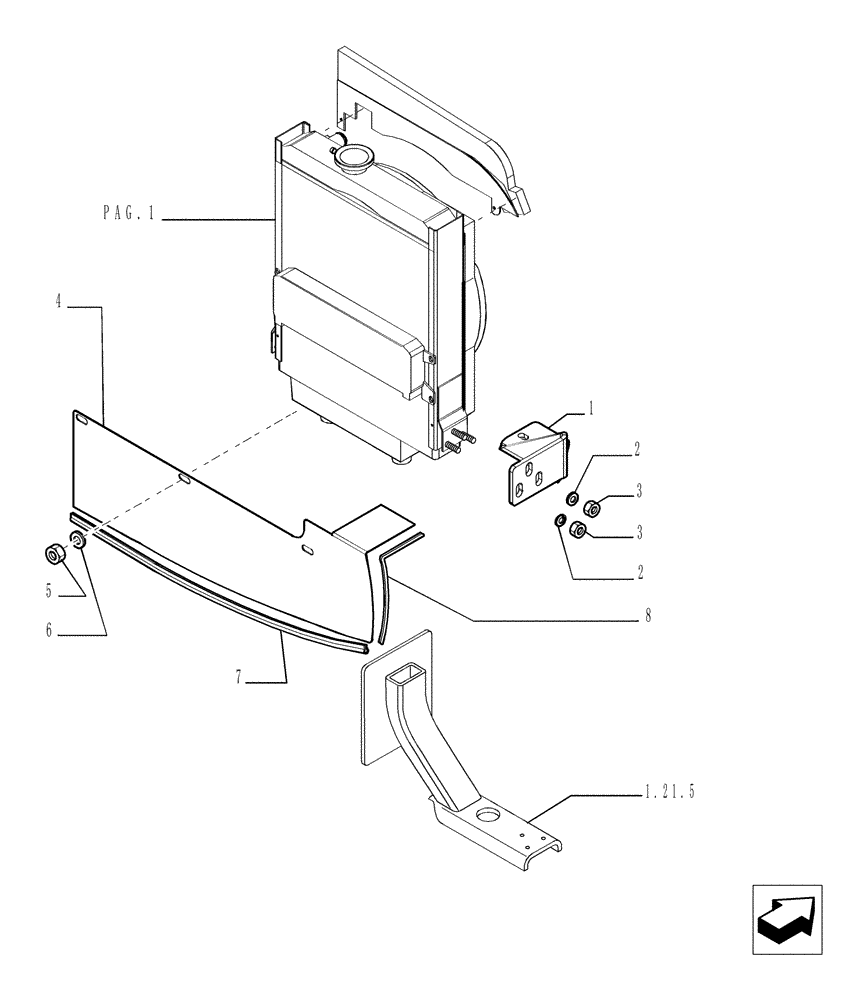 Схема запчастей Case TX1055 - (1.17.0[02]) - ENGINE COOLING (10) - ENGINE