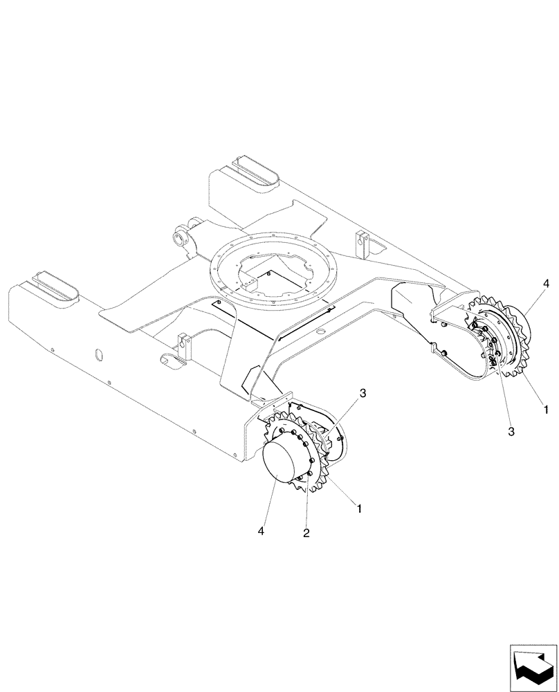 Схема запчастей Case CX36B - (02-003[01]) - MOTOR INSTAL, PROPEL (35) - HYDRAULIC SYSTEMS