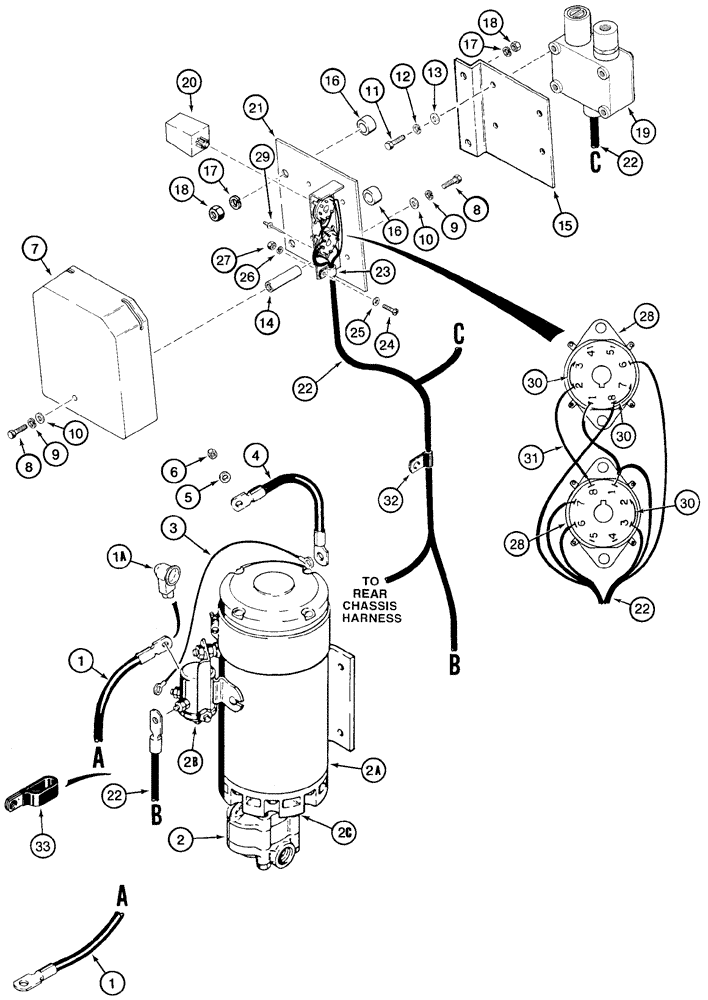 Схема запчастей Case 721C - (04-17) - ELECTRICAL - STEERING, AUXILIARY (04) - ELECTRICAL SYSTEMS