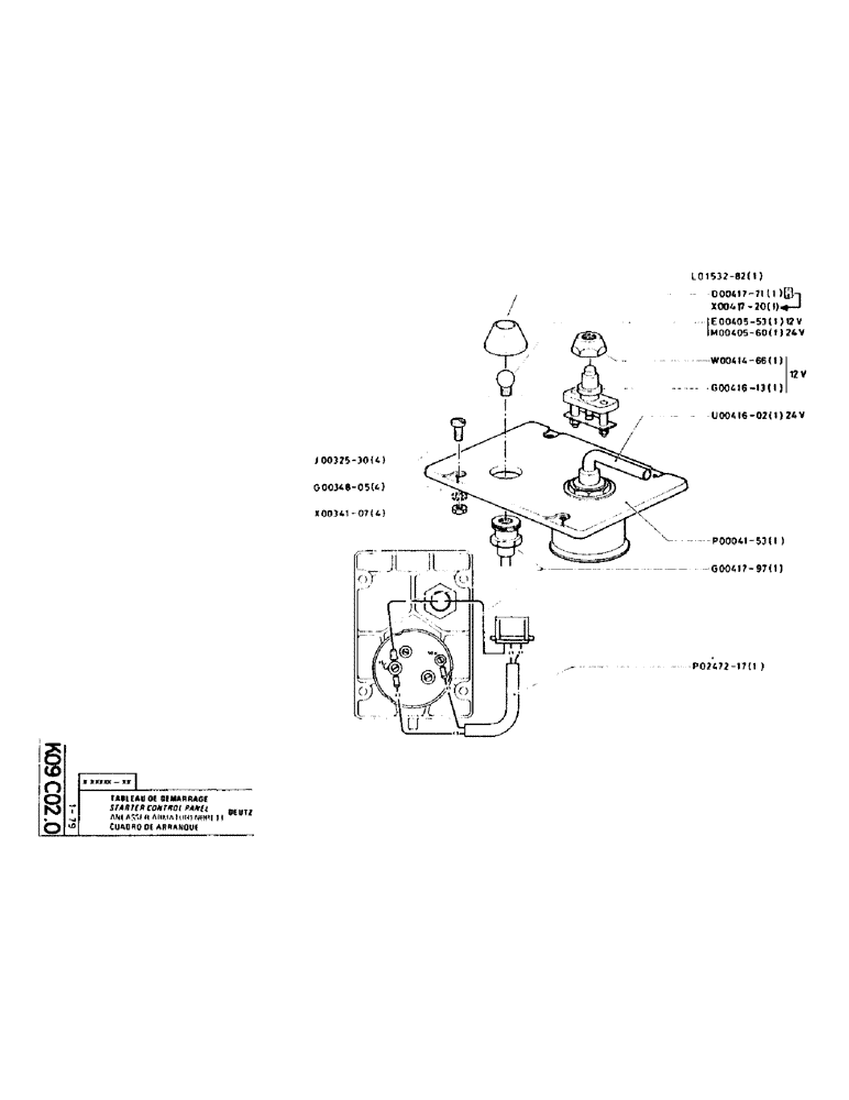 Схема запчастей Case LC80 - (082) - STARTER CONTROL PANEL 