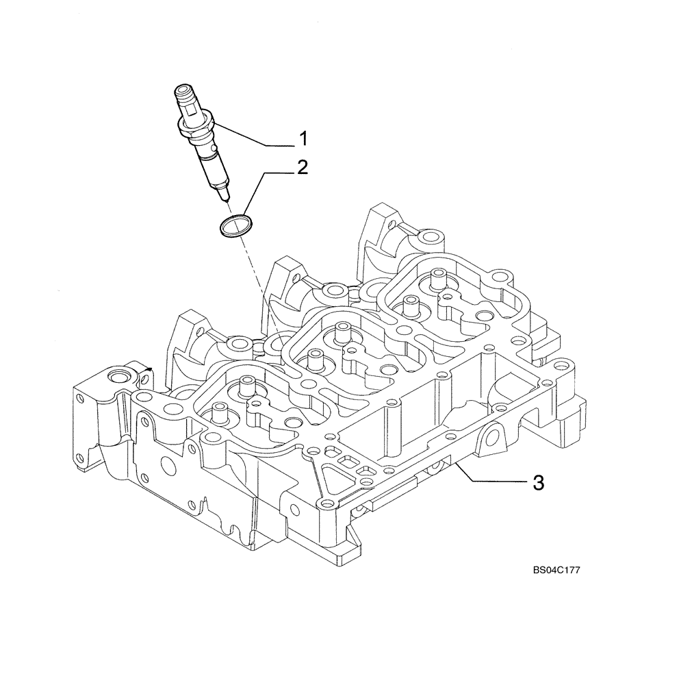 Схема запчастей Case 435 - (03-04) - FUEL INJECTION SYSTEM - INJECTOR (03) - FUEL SYSTEM