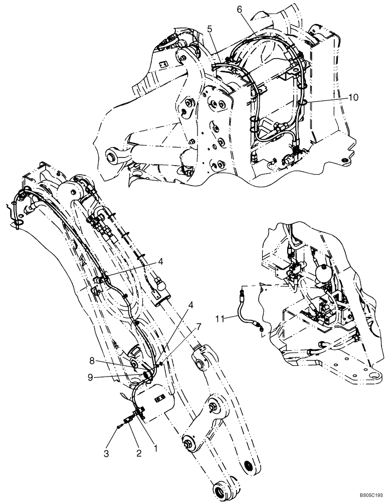 Схема запчастей Case 521D - (08-13B) - HYDRAULICS - COUPLER (XT LOADER) (08) - HYDRAULICS