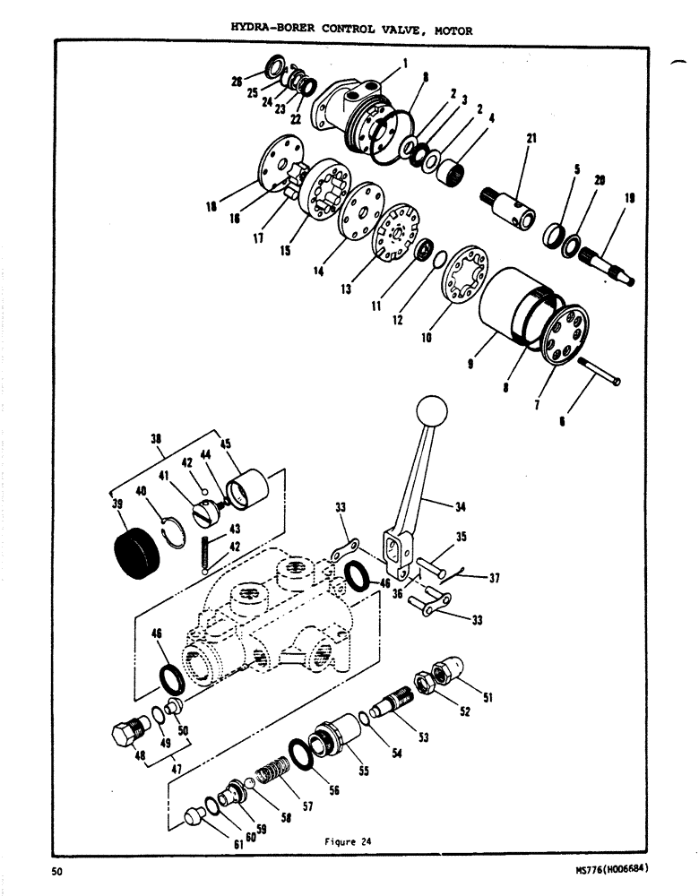 Схема запчастей Case P63 - (50) - HYDRA-BORER CONTROL VALVE, MOTOR 