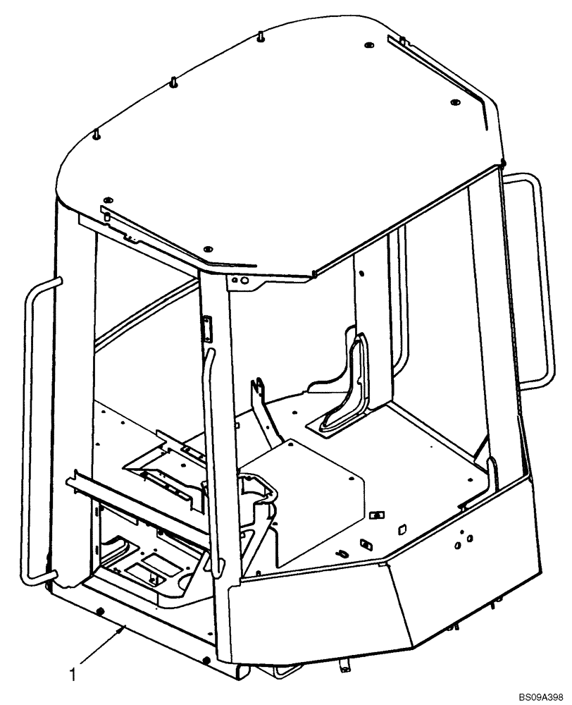 Схема запчастей Case 821E - (09-79) - CANOPY - STRUCTURE (09) - CHASSIS