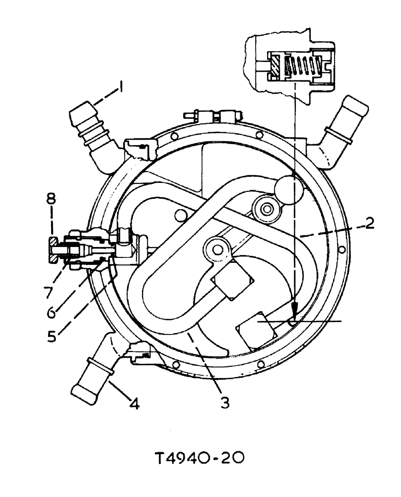 Схема запчастей Case 500 - (12-038) - HEATING PIPES VAPORISER REGULATOR No Description