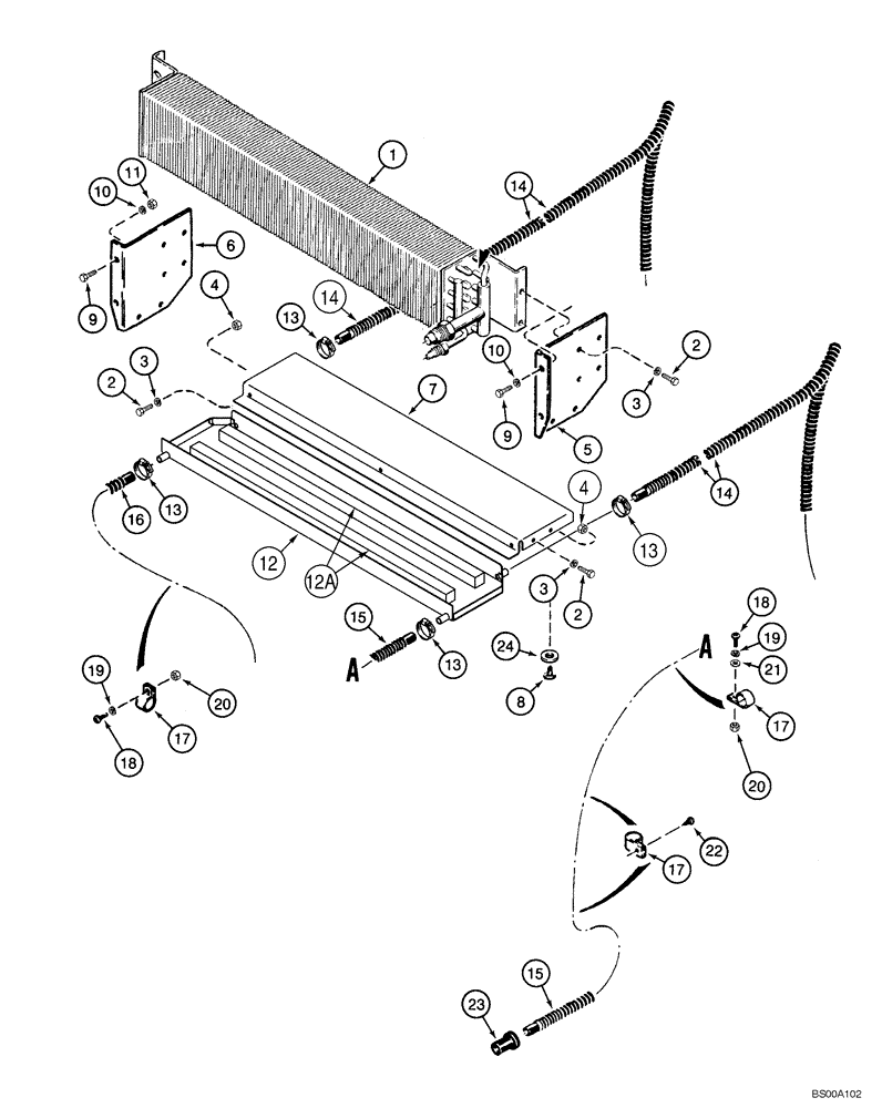 Схема запчастей Case 1150H_IND - (09-33) - AIR CONDITIONING SYSTEM (09) - CHASSIS/ATTACHMENTS