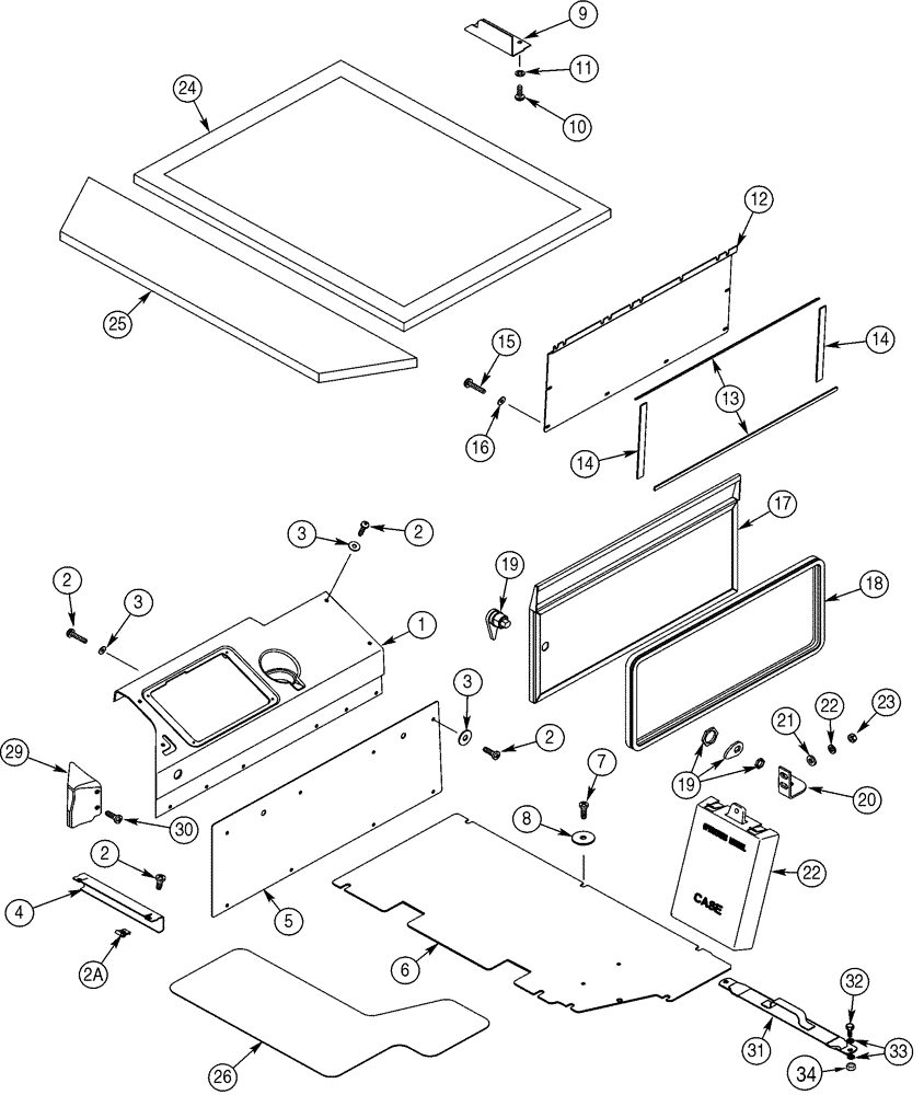 Схема запчастей Case 921C - (09-68) - CANOPY, ROPS - COVERS -JEE0093238 (09) - CHASSIS