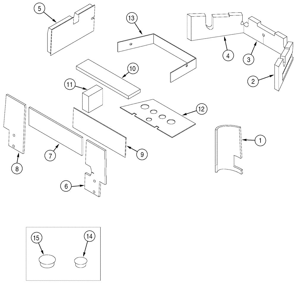 Схема запчастей Case 921C - (09-49) - CAB - INSULATION (09) - CHASSIS