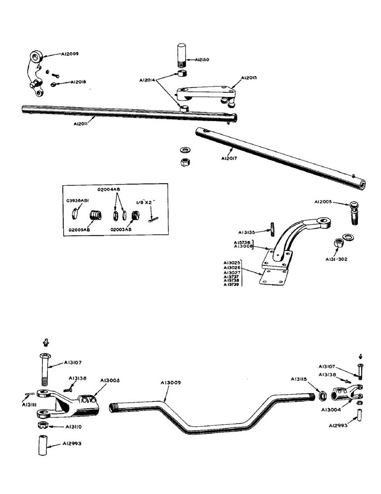 Схема запчастей Case W9 - (122) - STEERING, ARMS, DRAG LINK AND TIE ROD (05) - STEERING